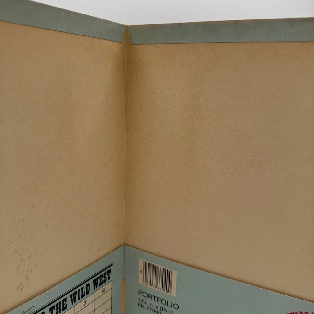 Vintage Disney Mickey Mouse Wild West Portfolio Folder Westward Ho 77040 1970s
